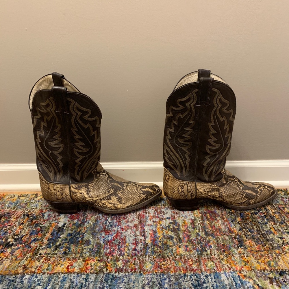 Justin Snakeskin Cowboy Boots